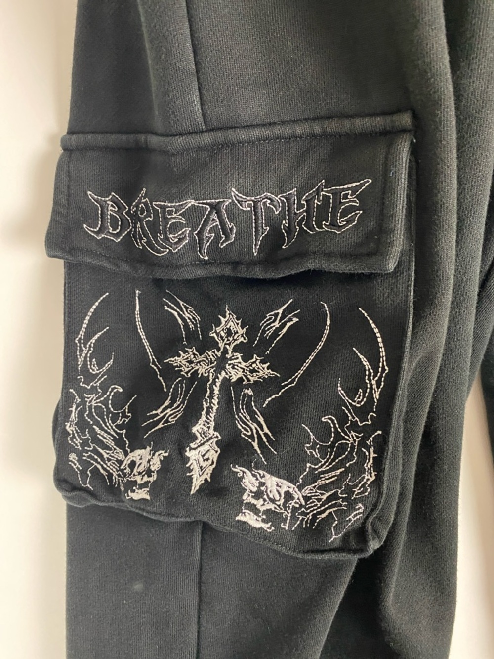 Breathe Divinity Cargo Sweat Pants Black Men’s Size Large - Picture 5 of 11